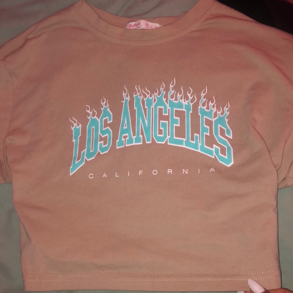 Los Angeles flame crop top